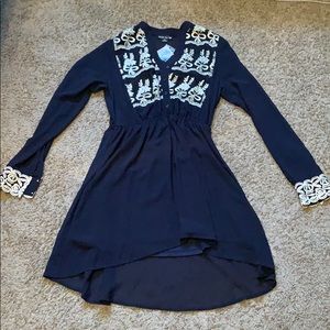 High low long sleeve dress